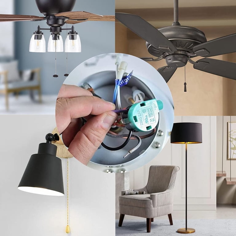 ZING EAR Nickel Ceiling Fan Switch, 3-Speed 4-Wire ZE-268S6