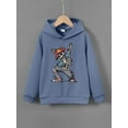 thumbnail image 3 of Mikrdoo 5T Kid Boys Casual Tops Hip Hop Style Dancing Skeleton Print 5-6 Years Boys Pullover Hoodie Sweatshirt For Daily Outdoor, 3 of 8