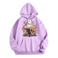 thumbnail image 1 of WEAIXIMIUNG Sweat-Shirt pour Femmes Graphique Tendance Décontracté Col Rond avec Poche Imprimé Hoodie, 1 of 3