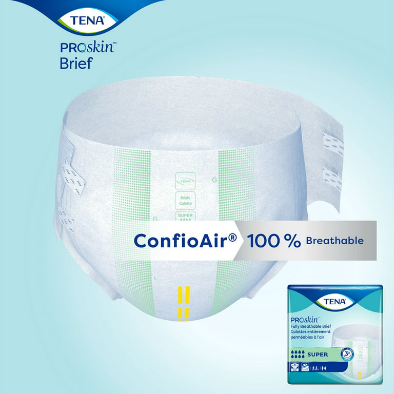 TENA Super Heavy Absorbency Adult Incontinence Overnight Brief, Large, 28 Ct  