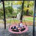 thumbnail image 3 of Goplus 40'' Flying Saucer Tree Swing Indoor Outdoor Play Set Swing for Kids Dark Pink, 3 of 10