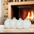 thumbnail image 4 of Christmas By Krebs 2 5/8" (67mm) Seamless Glass Ornament [8 Pieces], Decorated Designer Heirloom (Classic Antique White), 4 of 5