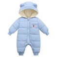 thumbnail image 4 of Toddler Snowsuit Baby Boy Clothes Toddler Winter Suit Infant Hooded Jumpsuit Snow Outfit Boys Girls Newborn Coat for 6-12 Months, 4 of 4