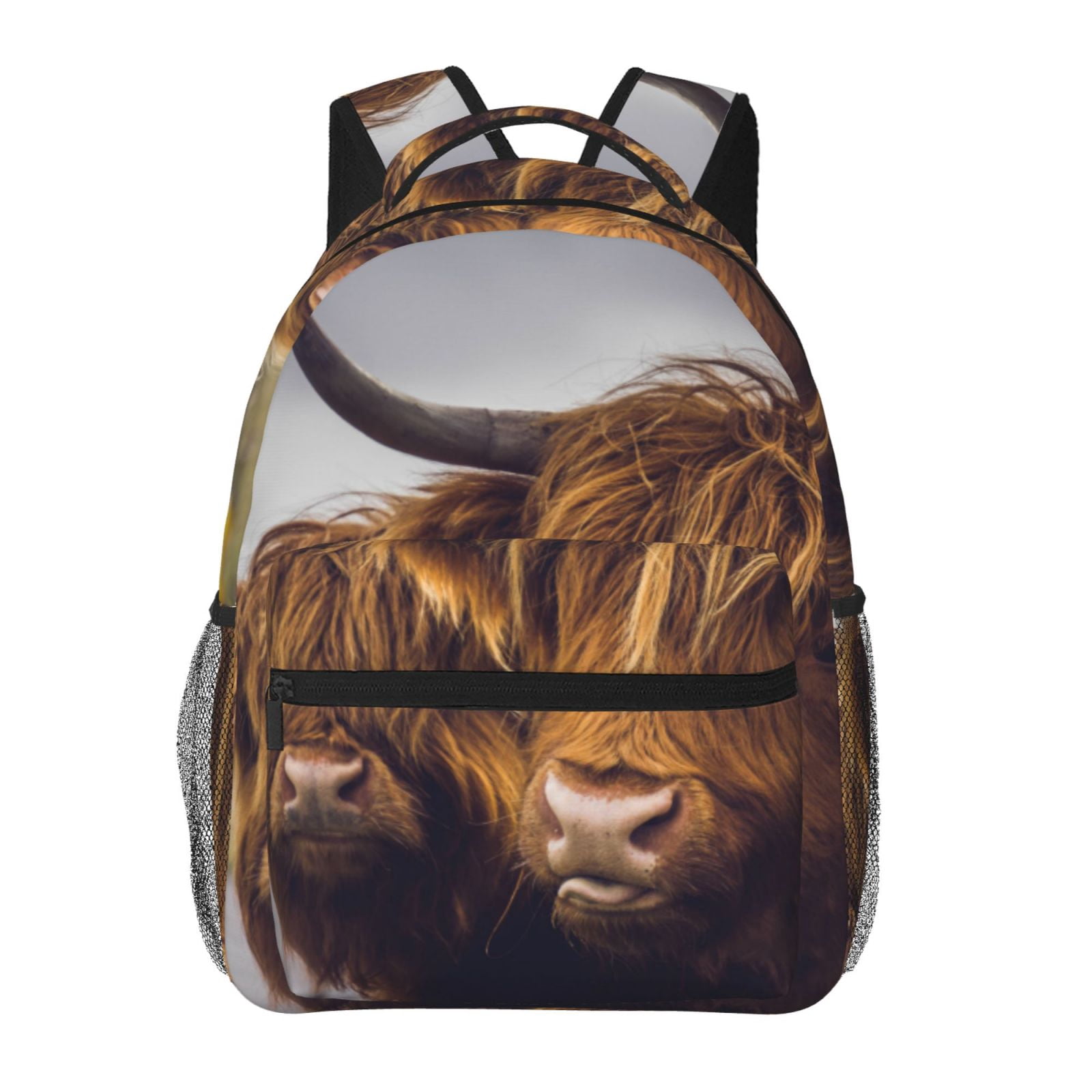 Ratiio Portrait Of Cow With Its Baby Cow Print Eco-Friendly Casual Backpack, Water-Resistant Polyester Canvas Daypack with Smooth Zippers, Comfortable & Durable Travel Bag with Laptop Compartment