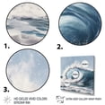thumbnail image 3 of Designart "Ocean Wave Movement IV" Modern Landscape Beach Wall Art For Bathroom, 3 of 5