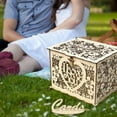 thumbnail image 4 of Ame 1PC Wooden Wedding Card Box Business Card Box Decoration Custom Sign In Wedding Party Invitation Card Box Wedding Supplies, 4 of 5