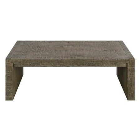 48' Round Plank Top - Pemberly Row Ludgate Tobacco Brown 48'' Coffee Table with Plank Style Top