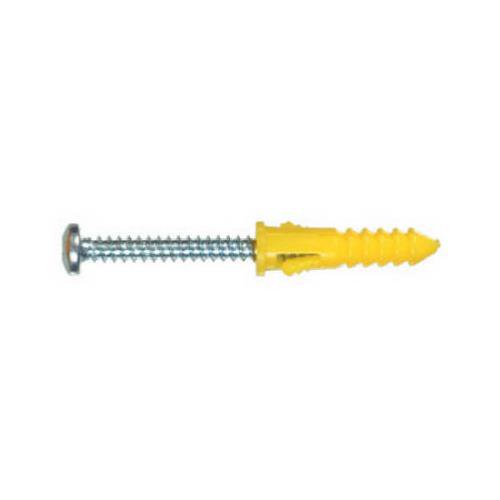 41822 Ribbed Plastic Anchors with Screws, 20-Pk., 12-14-16 - Quantity 5