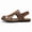 Brown, variant on Men's Hand-Stitched Closed-Toe Leather Sandals, Casual Khaki Summer Shoes