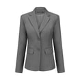 thumbnail image 6 of AZoiNM Women's Business Skirt Suit Set, 2-Piece Long Sleeve Blazer & Pencil Skirt, Two-Button Professional Workwear with Real Pockets, Dark Gray, 6 of 16