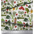 thumbnail image 2 of Soimoi Poly Georgette Fabric Dot & Mix Vegetable Print Fabric by the Yard 42 Inch Wide, 2 of 3