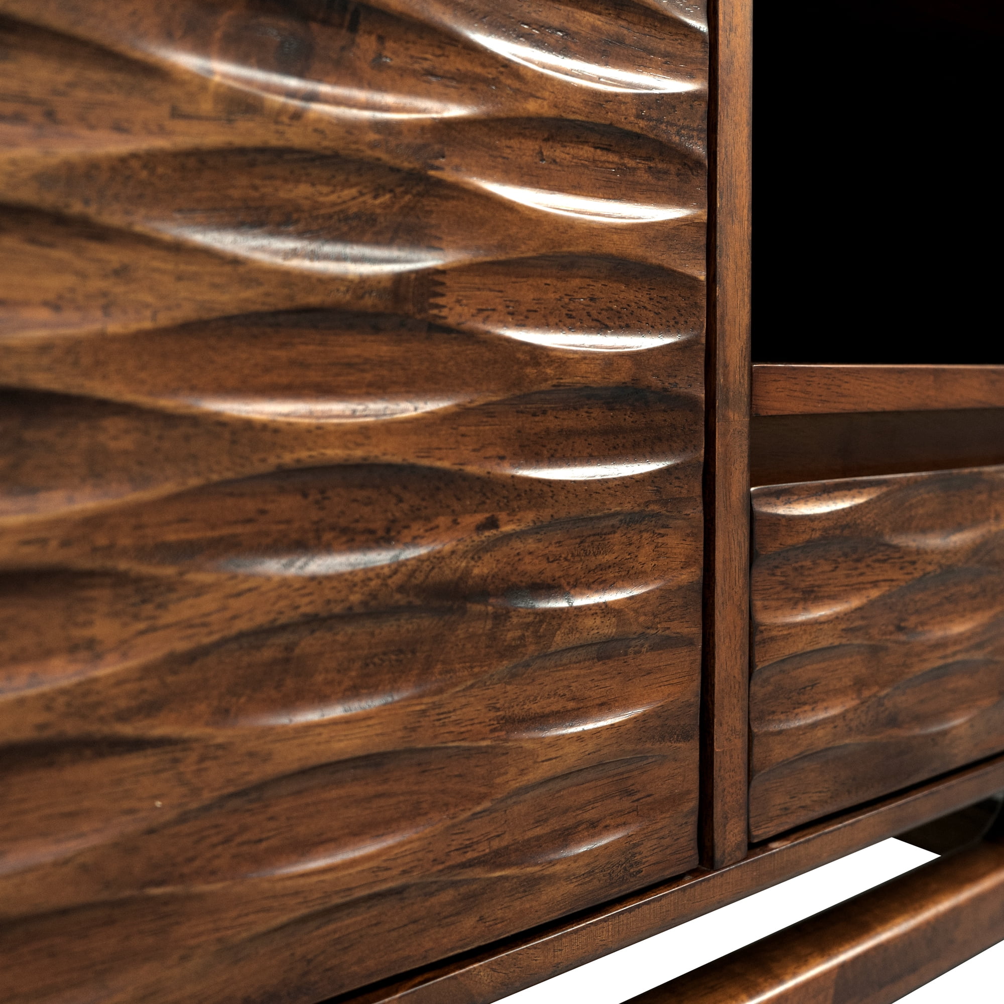 Acacia Elara TV Stand for TVs up to 75" Media Console Entertainment Center, Walnut
