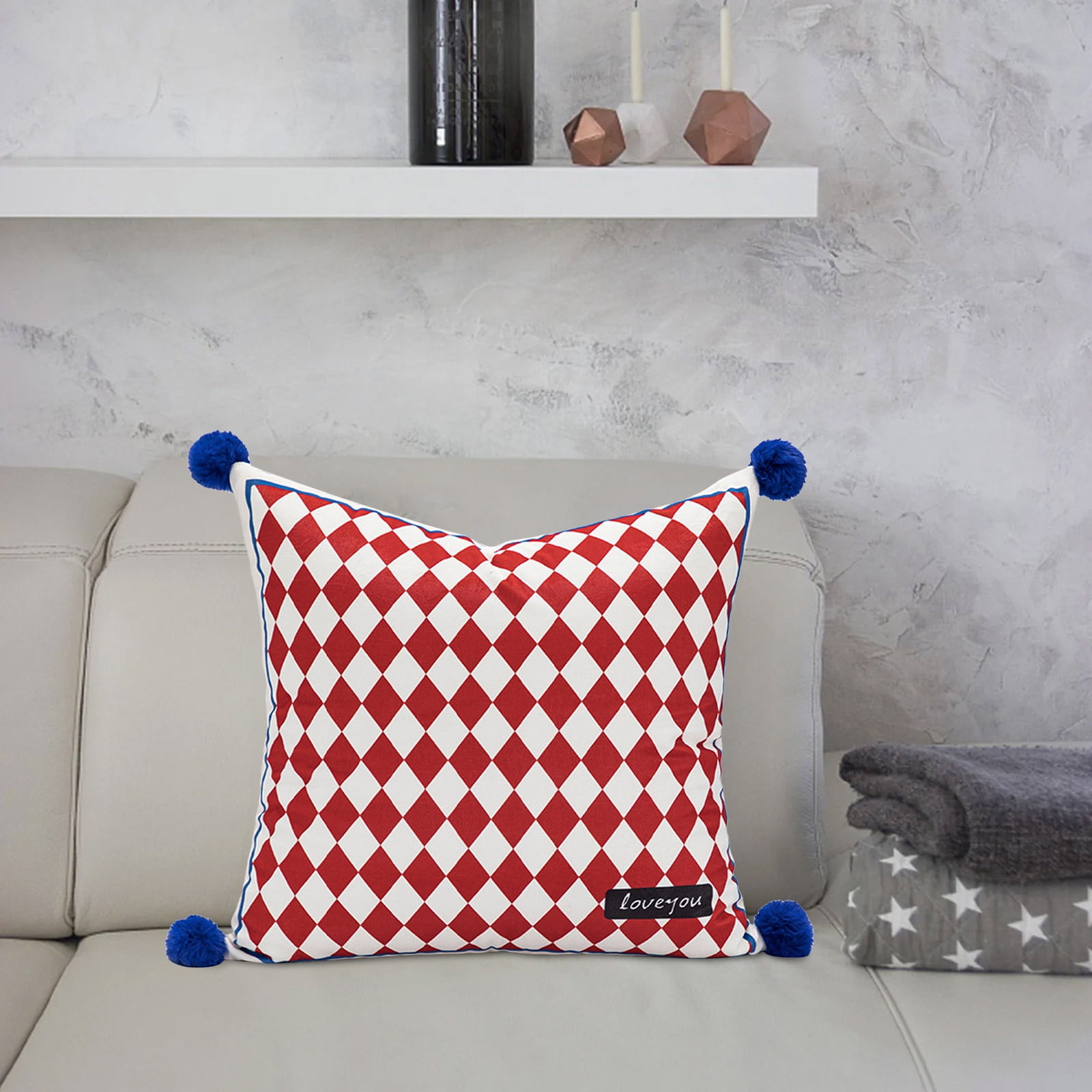 Red and gray outdoor pillows deals