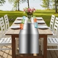 thumbnail image 4 of Dark Grey White Table Runner 90 Inches Long,Farmhouse Ombre Color Modern Simple Cotton Linen Table Runners Dresser Scarves,Fabric Tabletop Scarf Furniture Cover for Home Dinner Party 13"x90", 4 of 9