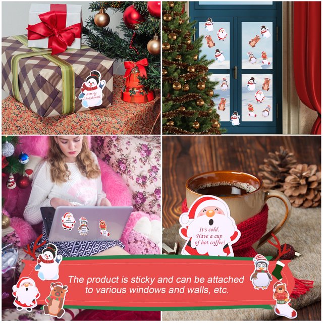 Maoww 30 Pcs Notes Autocollantes à Thème de Noël Grand Éventail d'Utilisations Grand Éventail d'Applications 1Ensemble
