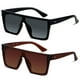 thumbnail image 1 of LYZOIT Gafas de sol cuadradas de gran tamaño para mujeres y hombres, grandes y planas, protección de moda, gran protección UV, sin montura, 1 of 1