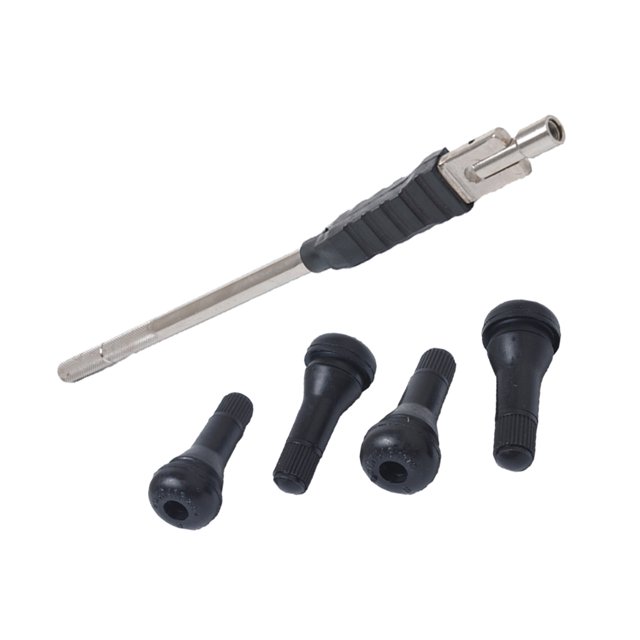 Extractor De Vástago De Válvula De Acero W / Bloque De Goma - Cambiador De Neumáticos + 4x Vástagos Centrales TR413 Sunnimix Herramienta de extracción del vástago de la válvula