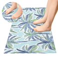 thumbnail image 2 of Luxury Bathroom Rug 39"x20" Non Slip Bedroom Mat Plush Shaggy Soft Absorbent Bath Rugs Washable Carpet for Kitchen Shower and Tub Tropical Palm Trees on Blue, 2 of 6