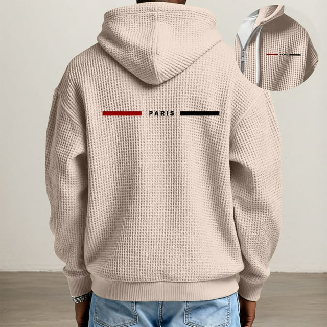 MHFRRA Sudadera con Capucha, Suave, Cómoda, para Uso Informal Al Aire Libre, Ligera, Deportiva, con Cremallera Beige