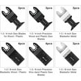 thumbnail image 2 of Multitool Blade Set, Universal Compatible System High-Carbon Steel Kit Quick Release Saw Blades for Fein Multimaster Ryobi Milwaukee Bosch Dremel Dewalt Rockwell, Tougher And, 2 of 5