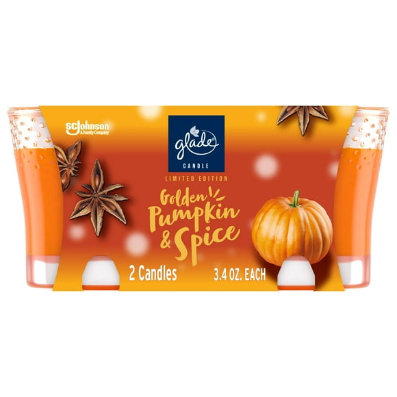 Ambientador para velas Glade, diseño de calabaza dorada, 100 ml, 2 unidades