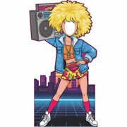 SS11319 Rad 80s Retro Rocker Boombox Girl Stand In Cardboard Cutout Standee Standup