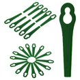 thumbnail image 1 of Paquete de 120 cuchillas de repuesto para cortacésped, cuchillas de repuesto para cortacésped de plástico, cuchillas de corte para cortacésped, cuchillas de repuesto de plástico (verde) JAMW Sencillez, 1 of 5