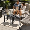 thumbnail image 6 of Crestlive Products Outdoor Side Table, 18" x 13.8" Rectangular Aluminum Patio Small End Table, All-Weather Metal Patio End Table, Black, 6 of 8