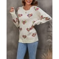 thumbnail image 2 of Sweaters for Women Valentine's Day Crewneck Long Sleeve Pullover Sweaters Colorful Heart Print Knitted Sweater Shermie, 2 of 6