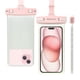 thumbnail image 1 of Funda impermeable para teléfono Wellhouse IPX8 de 7 pulgadas, color rosa luminoso, 1 of 6