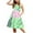 Green, variant on Flowy Dress for Girls, Kids Cute Graphic Sleeveless Dresses Summer Clothes Flutter Hem Sundress 2-12 Years