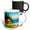 Multicolor, variant on 3drose, Colorful Tent, Green Trees, Mountain Lake in the Morning Happy Camper, 11oz Mug