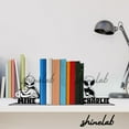 thumbnail image 4 of Shinelab Custom Cat Metal Bookends, Alien Art Office Decor, Book Lovers Gift 12943, 4 of 5