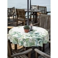 thumbnail image 2 of Outdoor Tablecloths with Umbrella Hole & Zipper, Green Eucalyptus Leaves Round Tablecloths 60 Inch, Watercolor Spring Summer Botanical Waterproof Table Cloth, Patio/Pool/Picnic Table Covers, 2 of 8