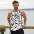 thumbnail image 6 of KLL Black Footprints Print Men's Muscle Gym Workout Stringer Tank Tops Bodybuilding Fitness T-Shirts Tank Tops Men-3X-Large, 6 of 7