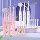 thumbnail image 1 of Cepillo de dientes eléctrico con 5 cabezas de cepillo y 2 cabezas faciales - 6 modos de limpieza, batería de 60 días, impermeable IPX7, carga USB, blanco o rosa, 1 of 5