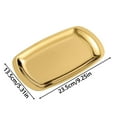 thumbnail image 4 of Hearth & Gear Barbecue Plate Rectangular Sizzling Platter Plate Stainless Steel Stainless Steel Dinner Plate Pasta Plate Western Food Plate Stainless Steel Food Plate Kitchen Plate Re Usable Cake, 4 of 7