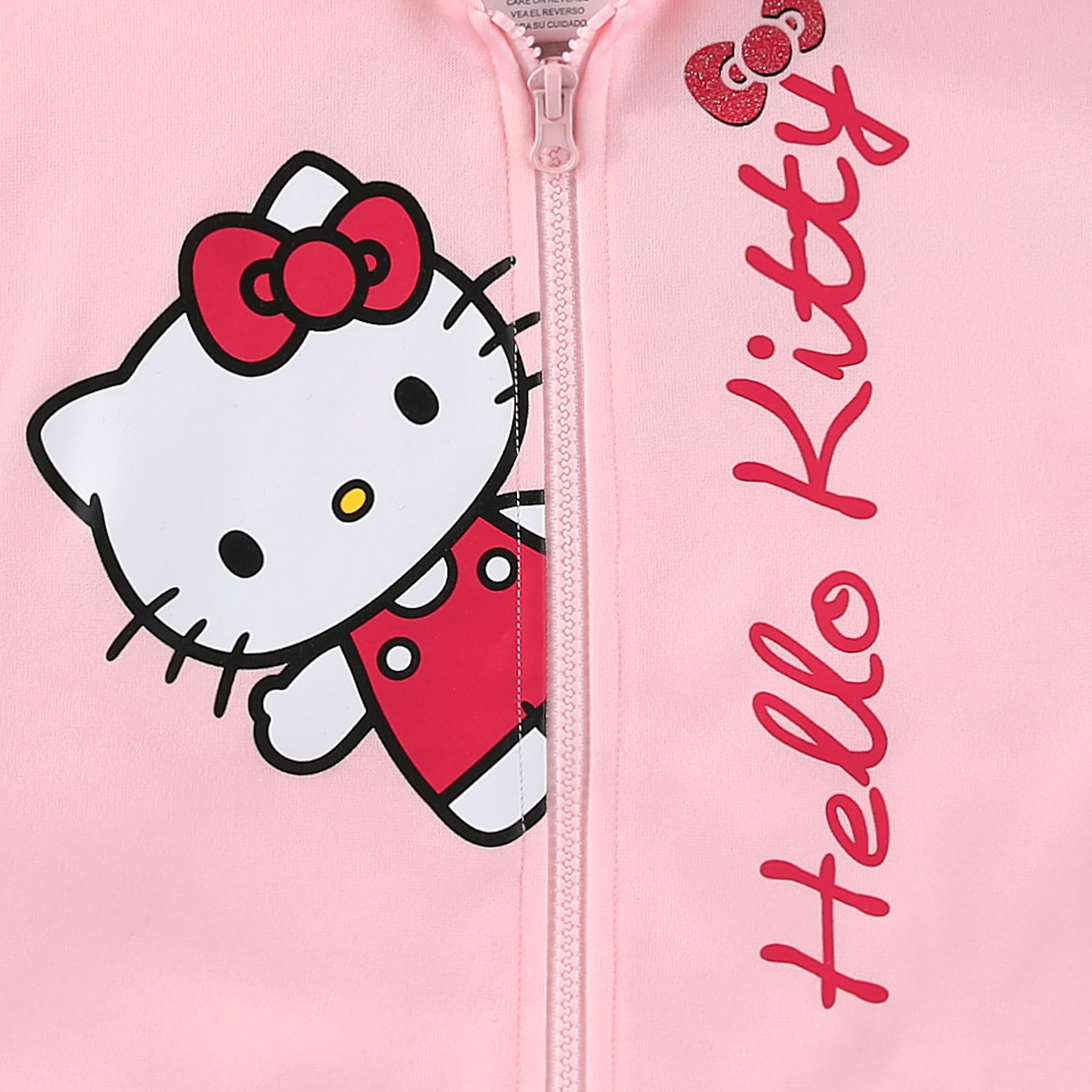 Hello Kitty Sanrio Full Zip Up Hoodie (Girls), Sizes 3T-12