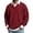 64#Wine, variant on Polo Shirts for Men Long Sleeve Waffle Textured Solid Color Collared Golf Shirts Loose Pullover Tops
