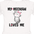 thumbnail image 4 of Inktastic My Meemaw Loves Me Girls Gift Girls Long Sleeve Baby Bodysuit, 4 of 5