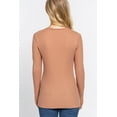 thumbnail image 3 of Women's Basic Thermal Long Sleeve Knit T-Shirt Crew Neck, 3 of 3