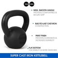 thumbnail image 4 of Yes4All 35 lb Cast Iron Kettlebell, Black, Combo / Set, Includes 15-20lb, 4 of 7