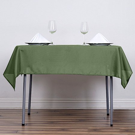 

BalsaCircle 10 Pieces 54 x 54 Willow Green Square Polyester Tablecloths Table Cover Linens