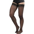 thumbnail image 2 of ToBeInStyle Womens Beautiful and Classy Rhinestone Backseam Sheer Stockings - Black - One Size, 2 of 4