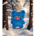 thumbnail image 4 of Keychain Crochet Animals Keychain,Funny Ugly Monster,Collectible（Keychain -Screaming Monster (Blue), 4 of 5