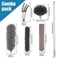 thumbnail image 4 of AMERTEER 6Pcs Microfiber Duster Cleaning Duster Kit with Extension Long Handle Bendable Feather Duster Detachable Gap Duster Cleaner for Ceiling Fan Cobweb Blinds, 4 of 7