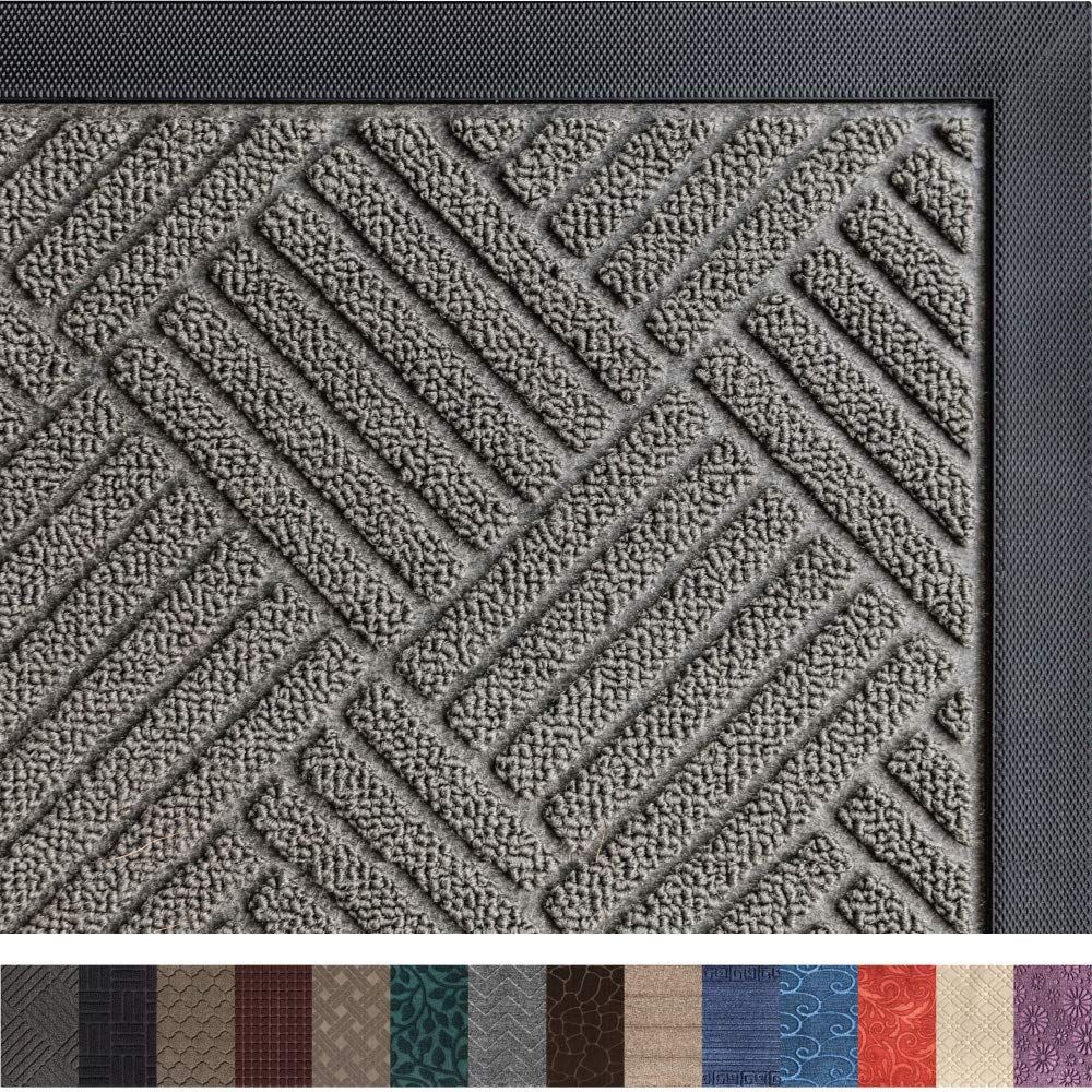 Gorilla Grip Original Durable Rubber Door Mat, 29x17, Heavy Duty