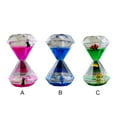 thumbnail image 3 of Liquid Motion Bubbler Floating Rhinestone Shaped Timer Visual Toys for Children Sensory Toy Drip Stress Desktop Fidget Toys Decompression No.2, 3 of 7