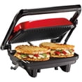 thumbnail image 2 of Hamilton Beach Electric Panini Press Grill con tapa de bloqueo Hamilton Beach Hamilton Beach, 2 of 2
