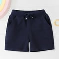 thumbnail image 4 of Gubotare Toddler Shorts Boys Athletic Baby Boys Shorts Toddler Pull On Jogger Short Girls Cotton Pants with Pocket (Navy,Size 1-2 Years), 4 of 9